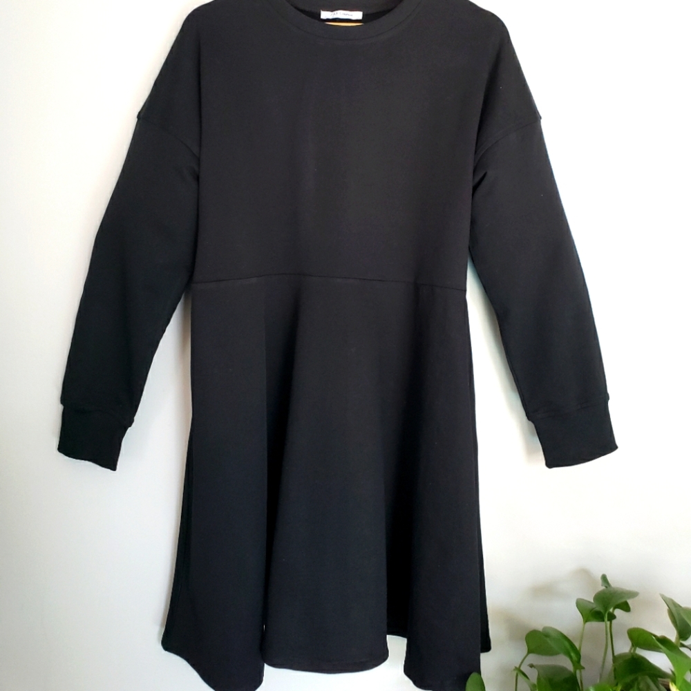 ZARA Cotton Cozy Black dress